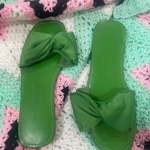 Kate Spade Emerald Green Slide Sandals
